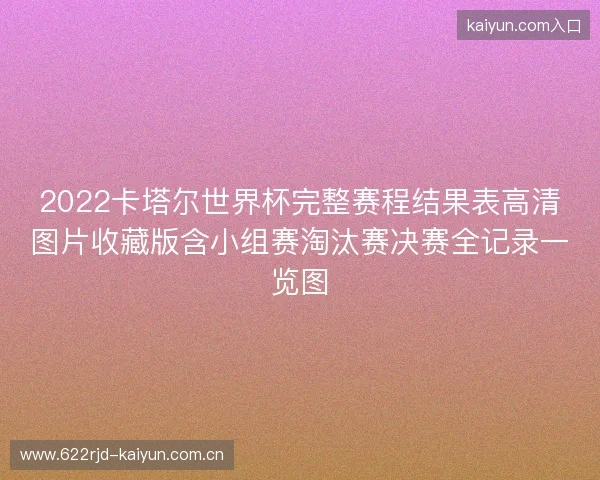 2022卡塔尔世界杯完整赛程结果表高清图片收藏版含小组赛淘汰赛决赛全记录一览图